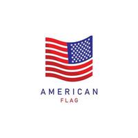 ícones de vetor de elementos de design de logotipo de bandeira americana