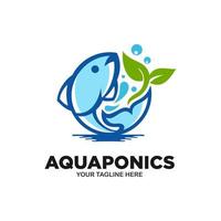 modelo de vetor de logotipo de aquaponia