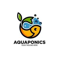 modelo de vetor de logotipo de aquaponia