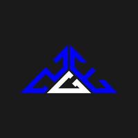 design criativo do logotipo da letra zge com gráfico vetorial, logotipo simples e moderno zge em forma de triângulo. vetor