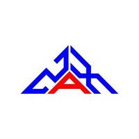 design criativo do logotipo da carta zax com gráfico vetorial, logotipo simples e moderno zax em forma de triângulo. vetor