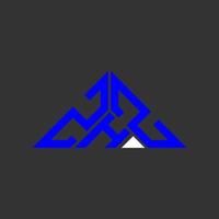 design criativo do logotipo da carta zhz com gráfico vetorial, logotipo simples e moderno zhz em forma de triângulo. vetor