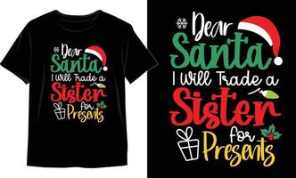 design de camiseta de natal. gráficos vetoriais de natal. design de camiseta vetor