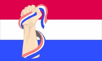 projeto plano. projeto de bandeira. vetor. Holanda ou dia da independência da Holanda. 26 de julho. web design. ícone vetor