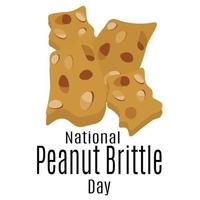 dia nacional de amendoim frágil, ideia para design de cartaz, banner, panfleto, cartão ou menu vetor