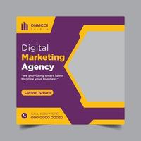 modelo de postagem de mídia social de marketing de negócios digitais vetor