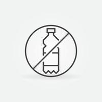 vetor sem ícone mínimo de conceito de contorno de garrafa de plástico