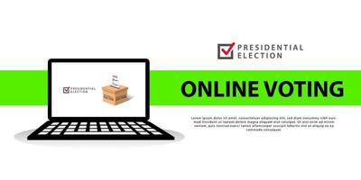 banner de votação online para eleição presidencial