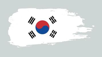 vetor de bandeira de respingo da coreia do sul