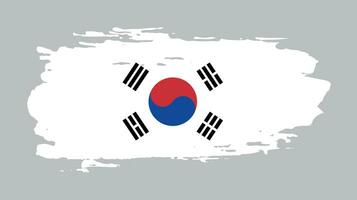 bandeira grunge profissional da coreia do sul vetor