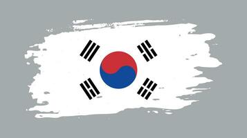 novo vetor de bandeira grunge da coreia do sul vintage