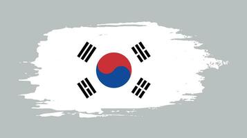 novo vetor de bandeira grunge da coreia do sul angustiado