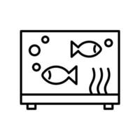 ícone de contorno do aquário vetor