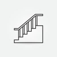 ícone ou símbolo do conceito de linha fina de vetor de escadas