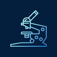 ícone ou logotipo do esboço do conceito azul do vetor do microscópio