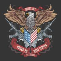 emblema do veterano da águia americana vetor