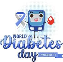 design de cartaz do dia mundial do diabetes vetor