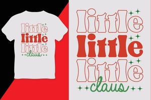 design de camiseta little little claus dia dos mortos vetor