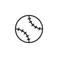 modelo de símbolo de logotipo de vetor de ícone de beisebol ou softball