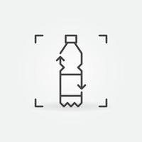 garrafas reciclando ícone de conceito de vetor linear