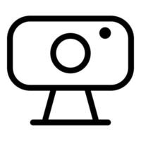 ícone da webcam. conjunto de ícones da web. ilustração vetorial. vetor de ícone de webcam. conceito de dispositivos de câmera web. ícones de webcam. aparelhos eletrônicos.