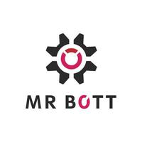 design de logotipo mr bott para ícone de aplicativo ou software. identidade de design de logotipo de vetor. logo vetor