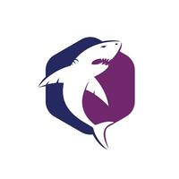 design de logotipo de vetor de tubarão. modelo de design de vetor de ícone de tubarão criativo.