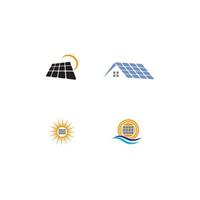 logotipo de design de ilustração vetorial ícone solar vetor