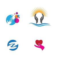 logotipo de design de ilustração vetorial de ícone de mão vetor