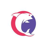 design de logotipo de vetor de peixe. conceito de logotipo de pesca.