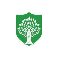 design de logotipo de vetor de árvore verde. produto natural, loja orgânica, empresa de ecologia, medicina alternativa, unidade verde, jardim, agricultura, floresta etc.