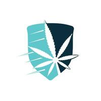 design de logotipo de vetor de folha de cannabis. ilustração em vetor modelo de design de logotipo de folha de maconha.