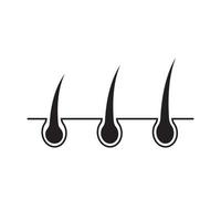 cabelo ícone ilustração vetorial design logotipo vetor