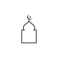 design de ilustração de ícone de vetor de mesquita