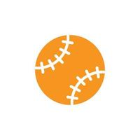 eps10 laranja vector baseball bola abstrata ícone sólido isolado no fundo branco. símbolo cheio de beisebol em um estilo moderno simples e moderno para o design do seu site, logotipo e aplicativo móvel