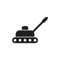 tanque de vetor preto eps10 ou ícone sólido panzer isolado no fundo branco. máquina de combate ou símbolo cheio de batalha em um estilo moderno simples e moderno para o design do seu site, logotipo e aplicativo móvel
