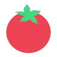 ícone de tomate vermelho em design plano vetor