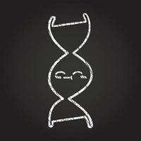 desenho de giz de DNA vetor