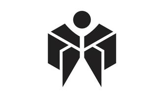 logotipo de vetor de homem poderoso, modelo de design de ícone