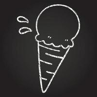 desenho de giz de sorvete vetor