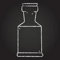 desenho de giz de garrafa vetor