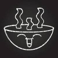 desenho de giz de comida quente vetor