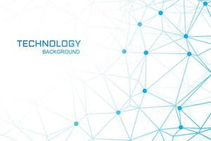 fundo de tecnologia com links poligonais azuis vetor