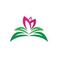 logotipo de flor de plumeria vetor