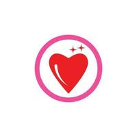 modelo de logotipo de coração vetor