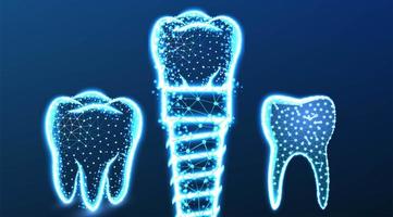 dente implante dentário desenho abstrato vetor