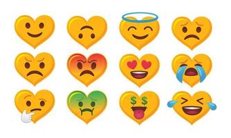 design de emoji de reação de amor vetor