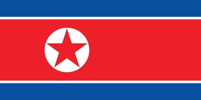 bandeira da coreia do norte vetor