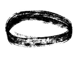 ilustração oval de destaque mão desenhada. clipart de quadro de marcador. círculo de rabiscos de tinta. elemento único vetor