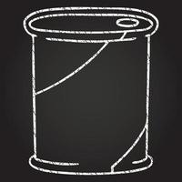 desenho de giz de lata de cola vetor